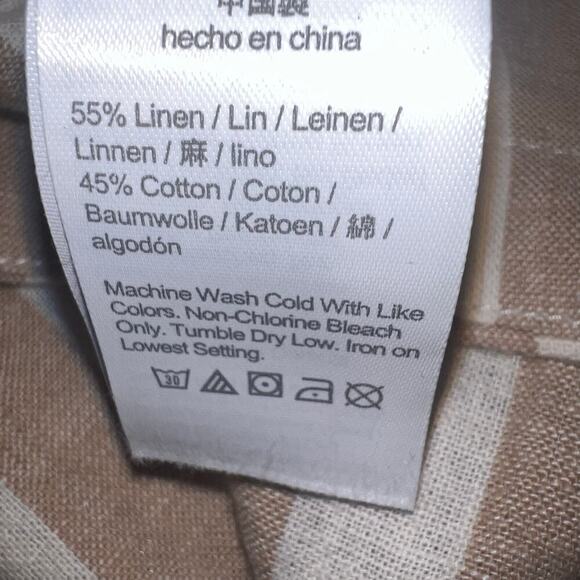 J.Crew factory women sz 6 striped flared paper bag linen blend crop boho pant - Picture 10 of 10